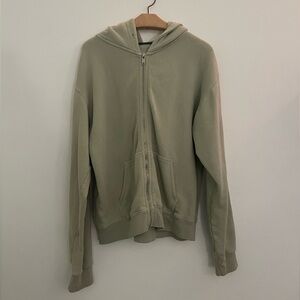 Brandy Melville Sage Green Hoodie Zip-up